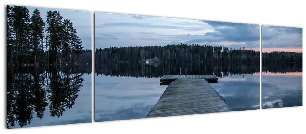 Obraz - Molo nad jeziorem (170x50 cm)