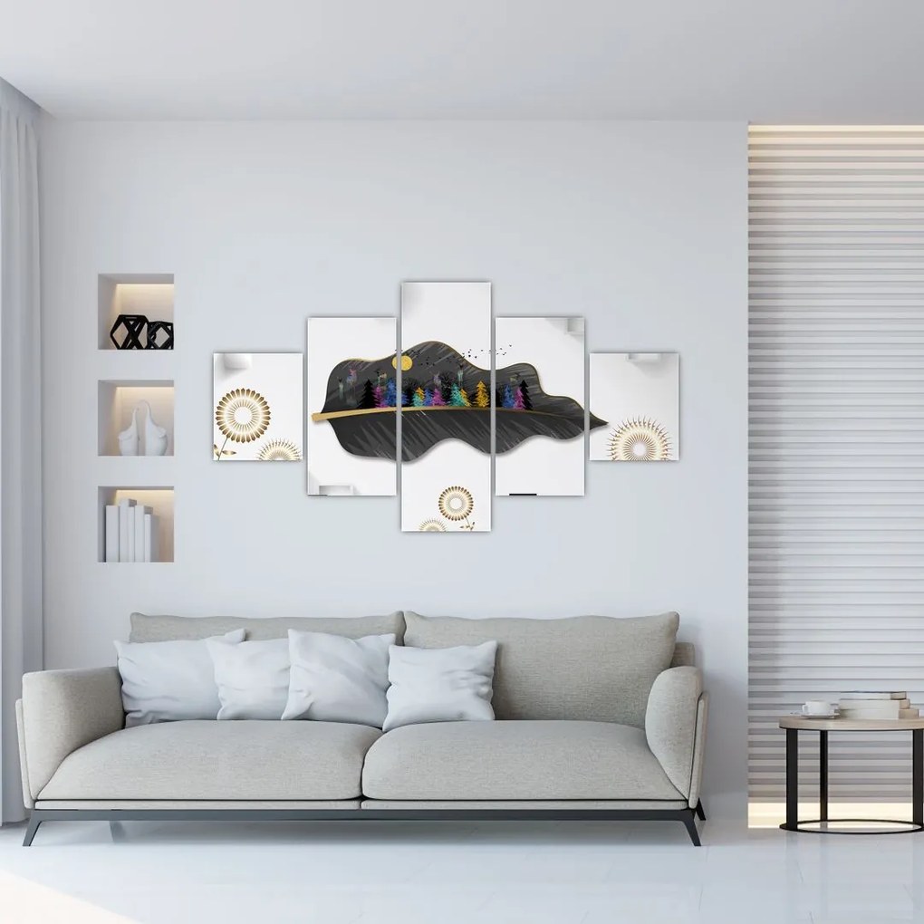 Obraz abstrakcji (125x70 cm)