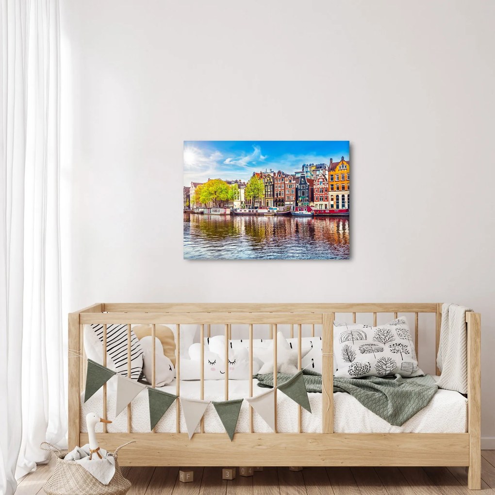 Obraz - Tańczące domy, Amsterdam (70x50 cm)