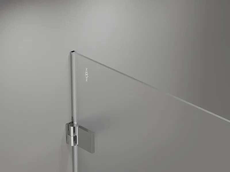 Mexen Lunar-B drzwi prysznicowe uchylne lewe 80 cm, transparent, chrom - 832-080-000-01-00-L