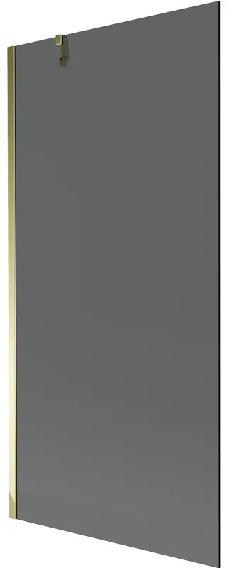 Mexen Next parawan nawannowy 1-skrzydłowy 90 x 150 cm, grafit, złoty - 895-090-000-00-40-50