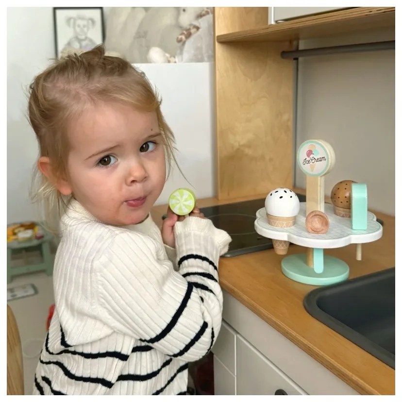 Tooky toy drewniane lody magnetyczne na stojaku