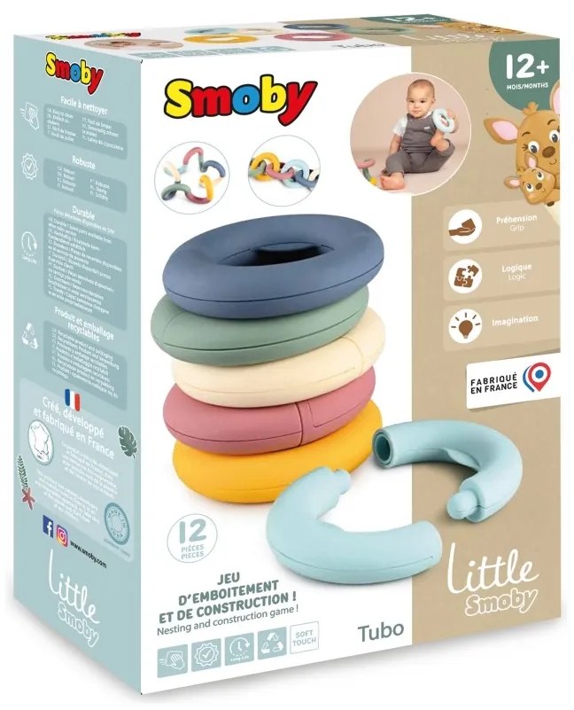 Smoby little krążki edukacyjne układanka kółka dla dzieci 12 elementów