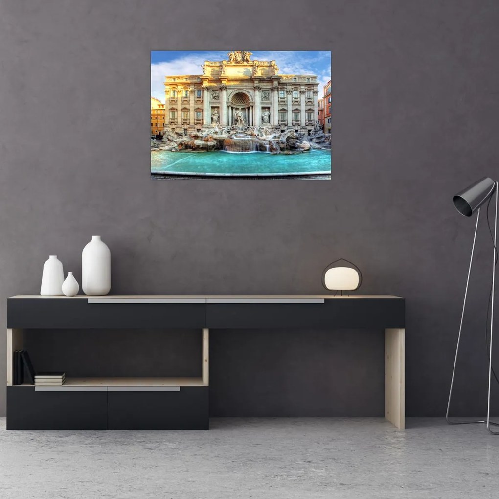 Obraz na szkle - Fontanna di Trevi (70x50 cm)