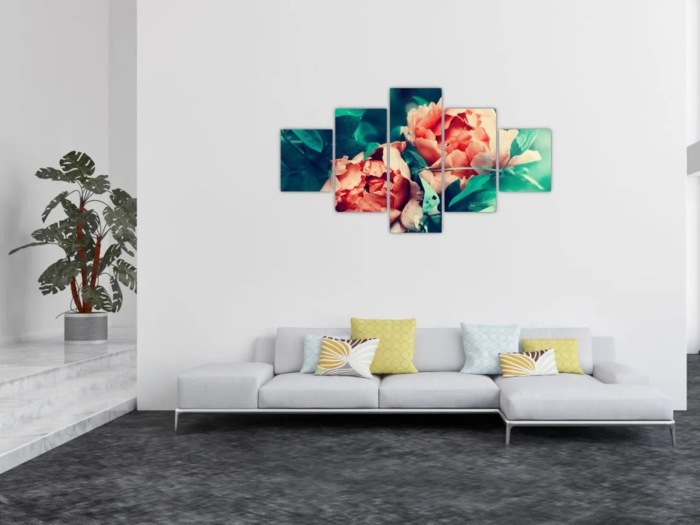 Obraz wiosennych kwiatów (125x70 cm)