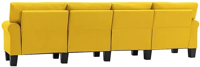 Czteroosobowa żółta sofa - Alaia 4X