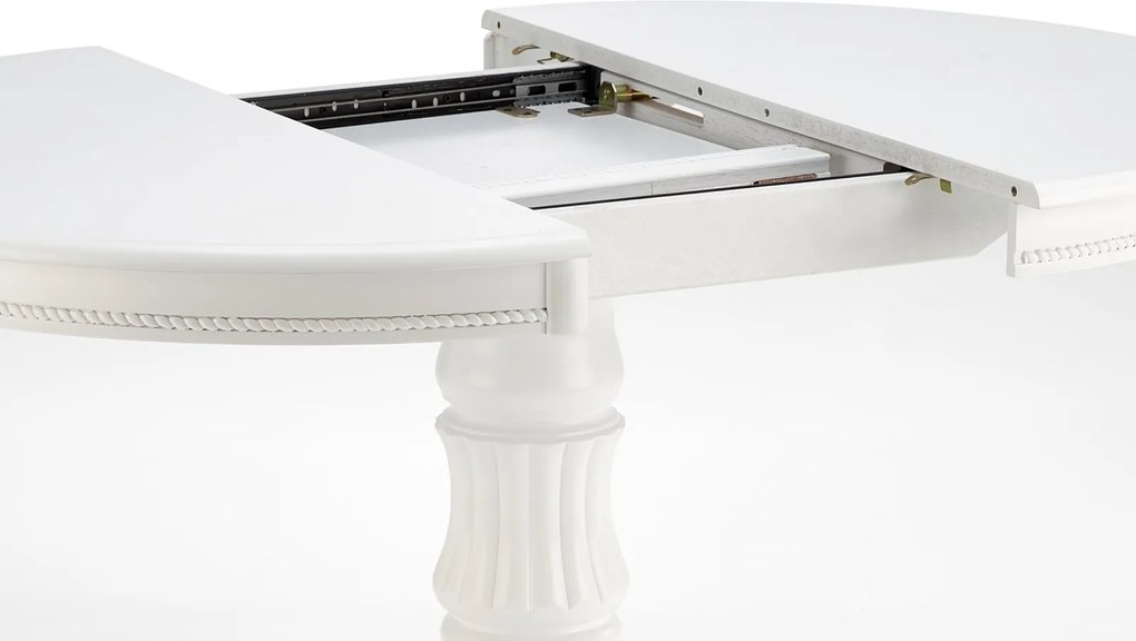 Stół do jadalni z okrągłym blatem William biały