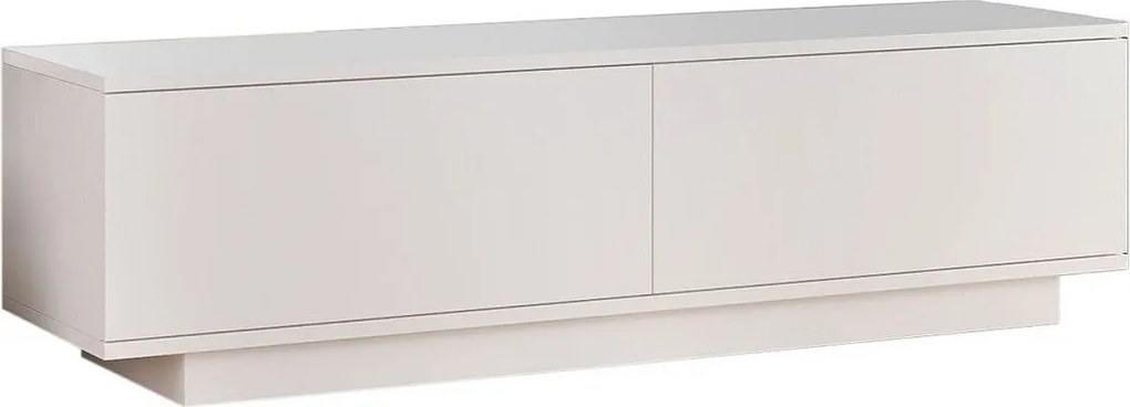 Nowoczesna szafka pod telewizor – szerokość 140 cm – biała – melamina