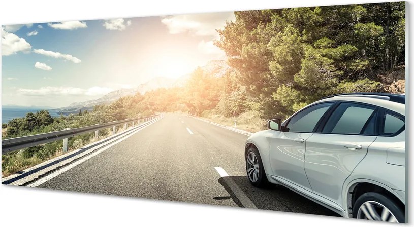 Panel szklany do Kuchni Samochód na Górskiej Drodze