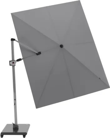 HYPERION 330 x 240 PRESTIGE - luksusowy huśtawkowy parasol ogrodowy z bocznym drążkiem : Kolor parasola - Jasnoszary