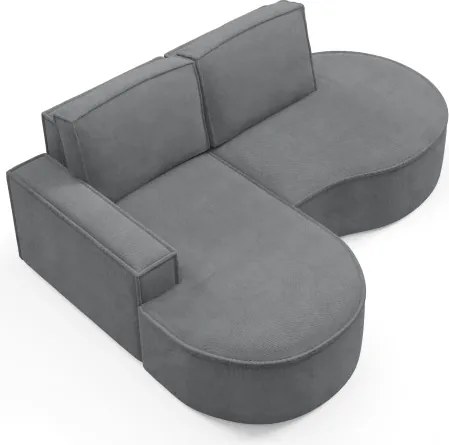 Narożnik MOLLY Lewostronny bez funkcji spania, wolnostojący tkanina CURIO 97 Szary