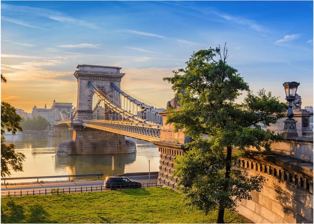 Obraz - Most nad rzeką, Budapeszt, Węgry (70x50 cm)