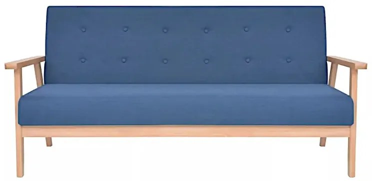 Niebieska sofa 3-osobowa - Sybis