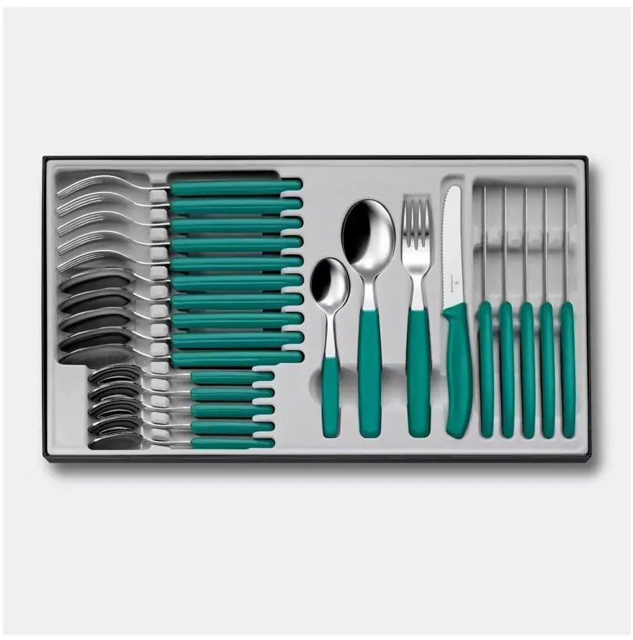Victorinox - Zestaw sztućców SWISS CLASSIC 24 szt. turkusowy