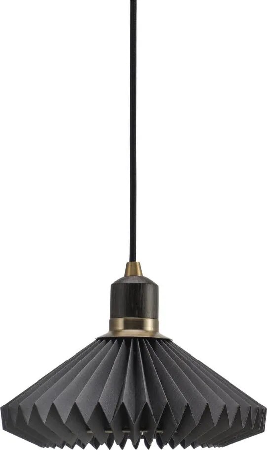 Halo Design 744084- Lampa wisząca na lince PARIS 1xG9/28W/230V śr. 24 cm czarny/mosiądz/dąb