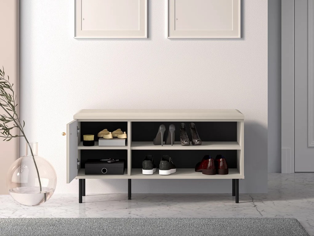 Szafka na buty z siedziskiem Sophie 15, kaszmir