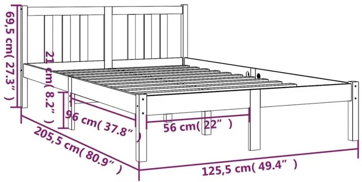 Czarne drewniane łóżko z zagłówkiem 120x200 cm - Kenet 4X