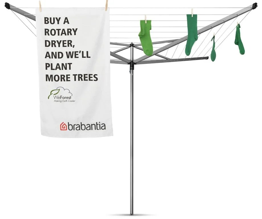 Ogrodowa suszarka na pranie w kolorze srebra 40 m Essential – Brabantia