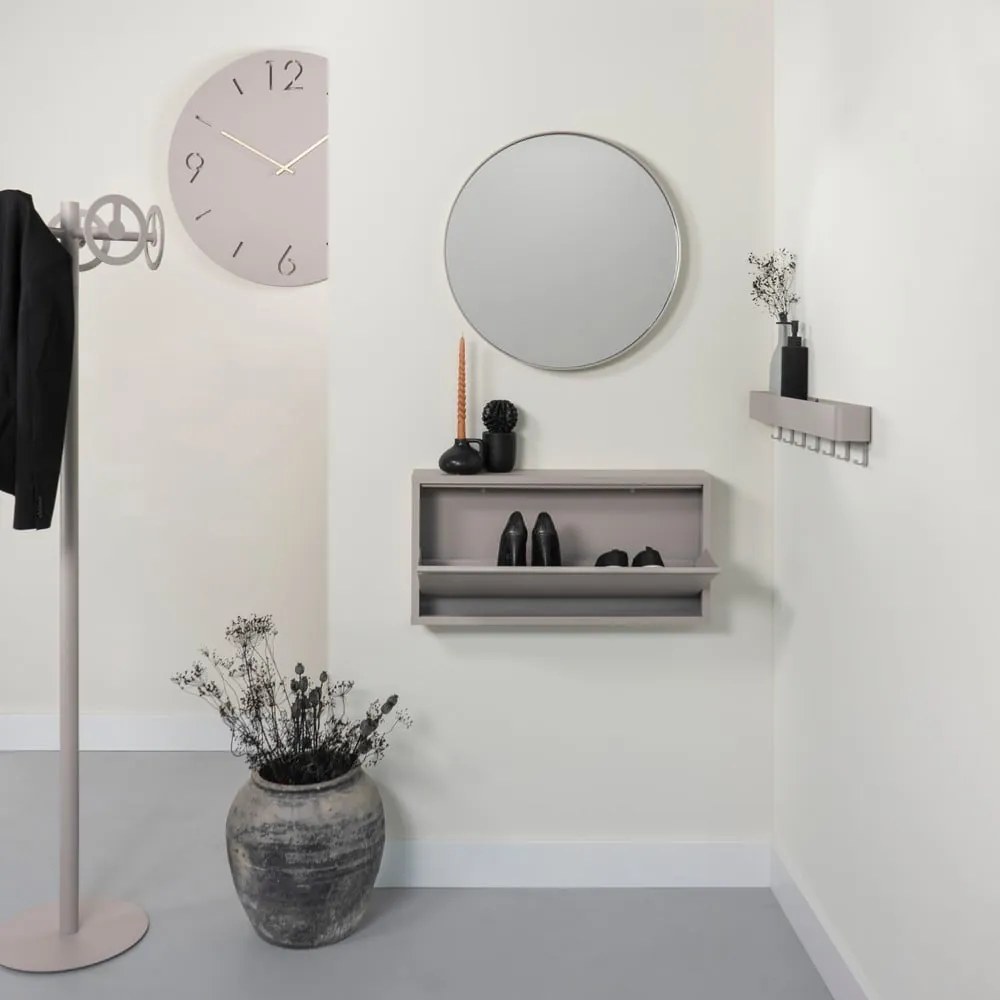 Szarobrązowy metalowy wieszak ścienny z półką 72 cm Dax Play – Spinder Design