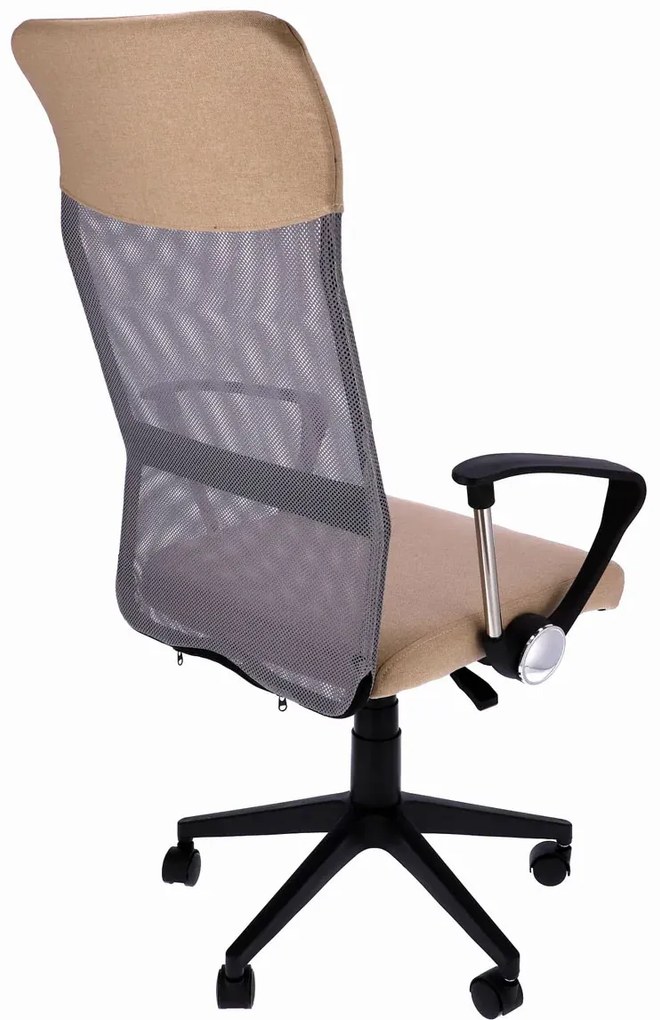 Beżowe obrotowe krzesło biurowe F3-P83