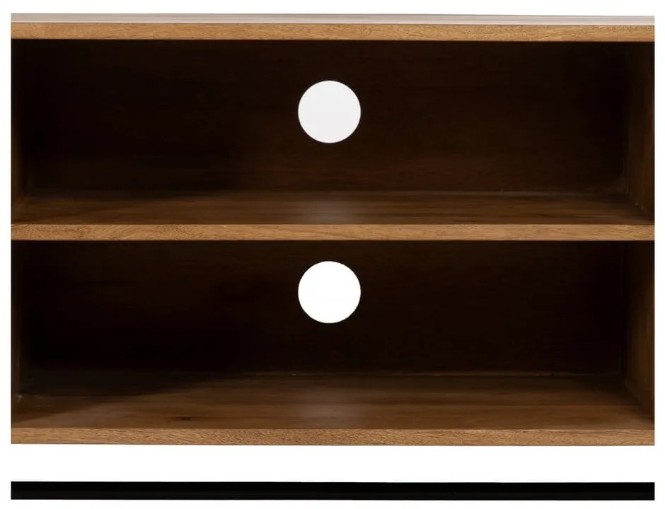 Brązowa szafka pod TV z litego drewna mango 160x55x40 cm Kaya – Ixia