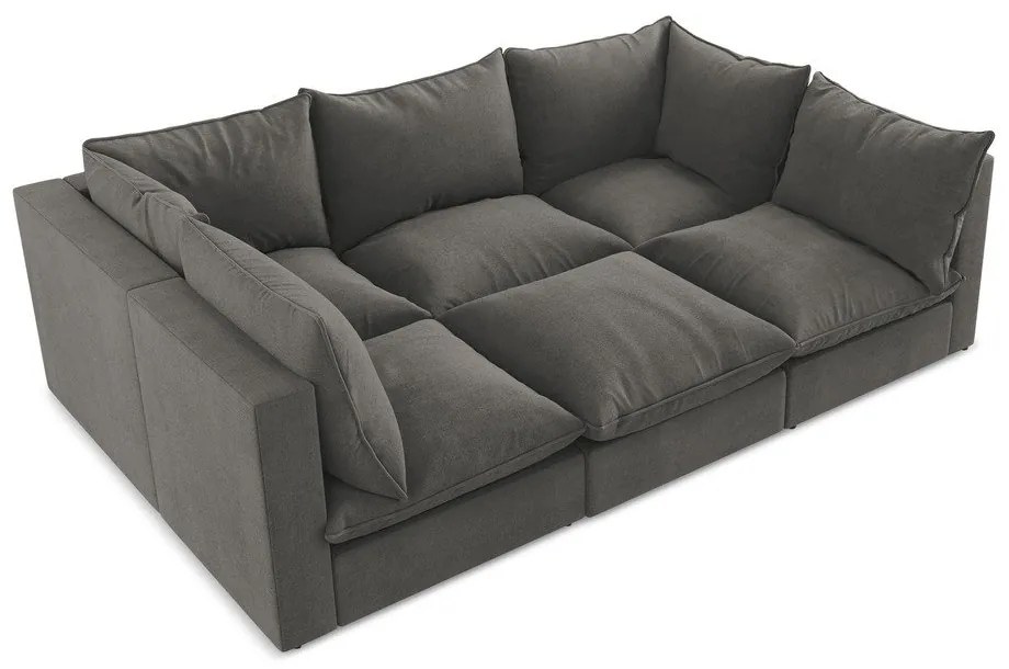 Ciemnoszara sofa 255 cm Manao – Makamii