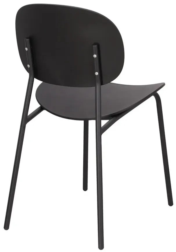 Czarne minimalistyczne krzesło T7-N53