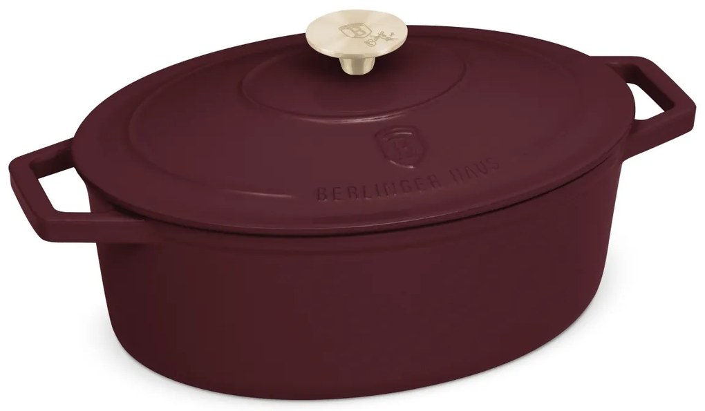 BerlingerHaus Żeliwna patelnia z pokrywką Leonardo 30 cm, 30 cm
