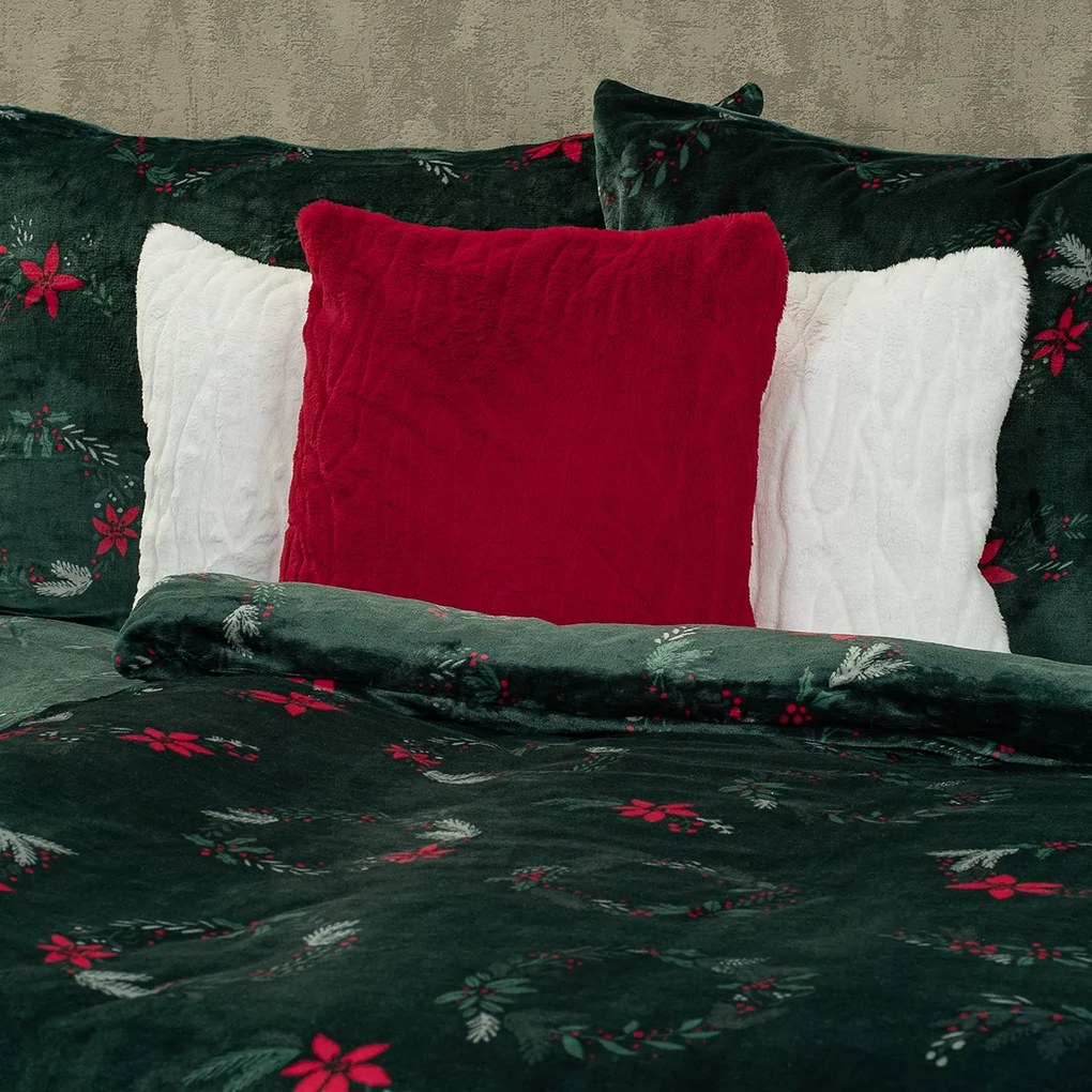4Home Pościel mikroflanela Poinsettia, 140 x 200 cm, 70 x 90 cm, 140 x 200 cm, 70 x 90 cm