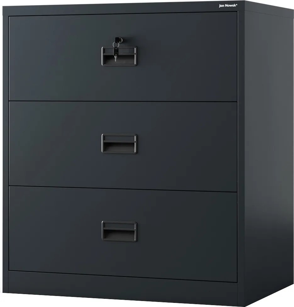 Szafka metalowa na kartoteki 90x60x102 cm Sara XL V3, kolor antracyt