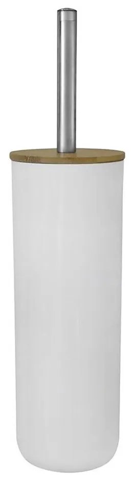 Aqualine - Stojąca szczotka do toalety biały/bambus