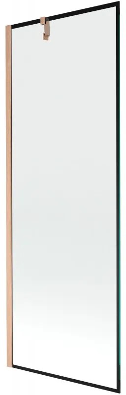 Mexen Next parawan nawannowy 1-skrzydłowy 70 x 150 cm, czarny wzór, miedź szczotkowana - 895-070-000-00-70-65