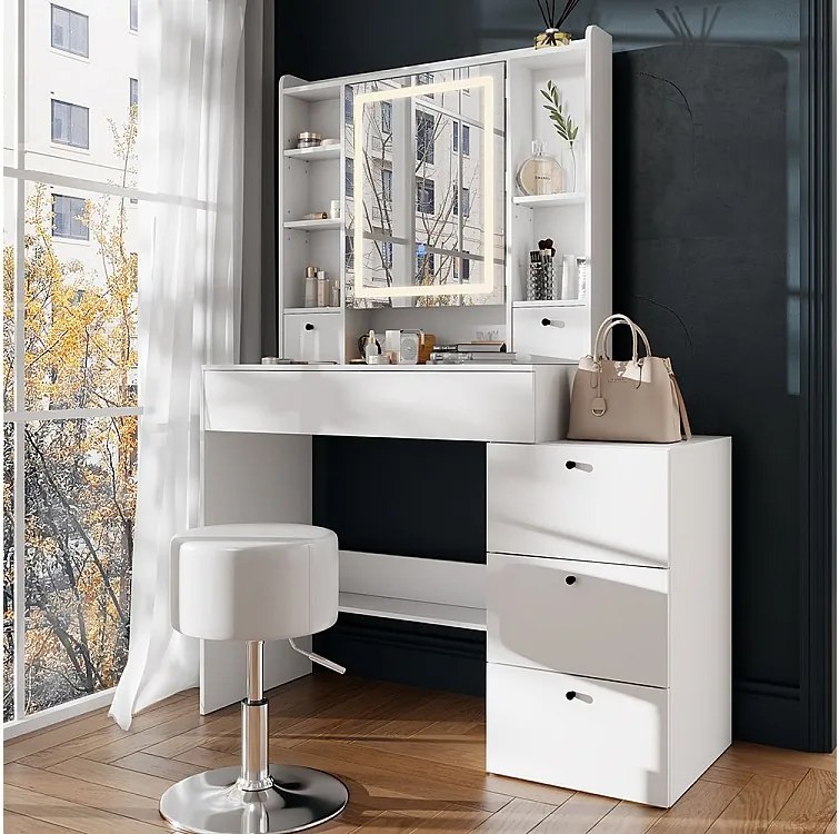 Toaletka biały 105.5x40x146.5 livora