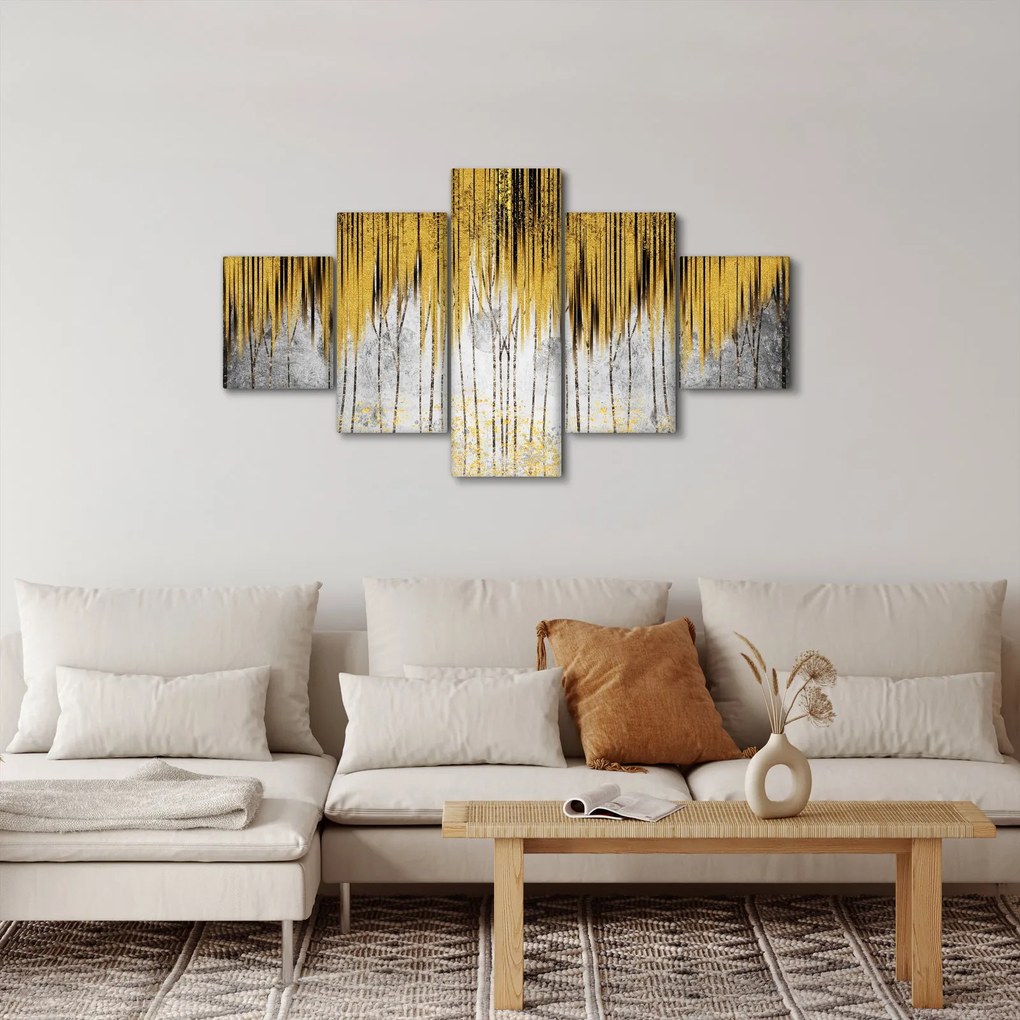 Obraz - Złote linie (125x70 cm)