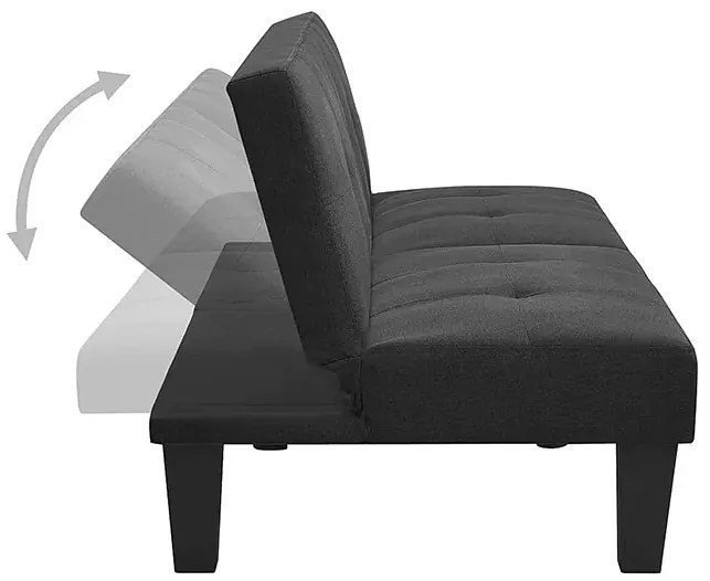 Rozkładana ciemnoszara sofa - Iluna 3X