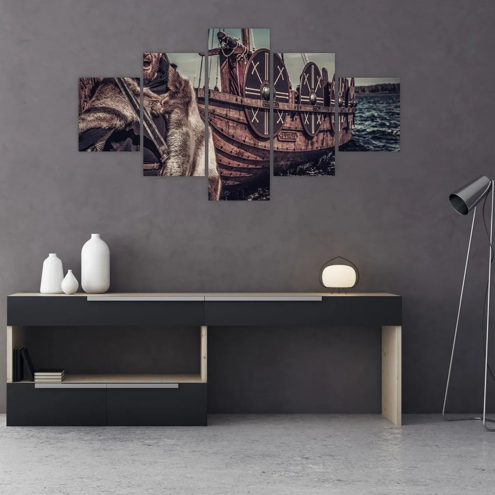 Obraz - Wojownik wikingów (125x70 cm)