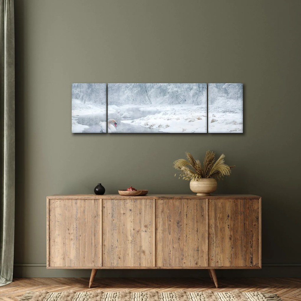 Obraz łabędzi (170x50 cm)