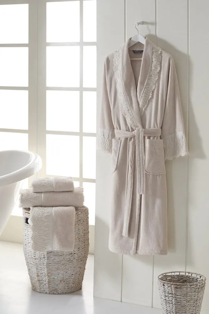 Ręcznik kąpielowy MAYA 85x150 cm Jasnobeżowy