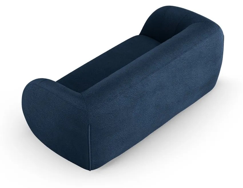 Niebieska sofa z materiału bouclé 210 cm Essen – Cosmopolitan Design