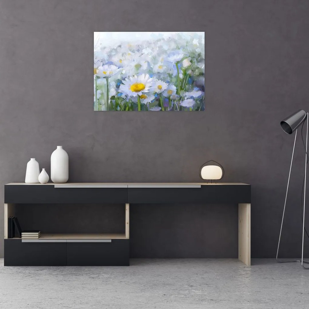 Obraz - W stokrotkach (70x50 cm)