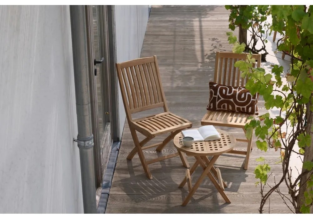 Drewniane krzesło ogrodowe w naturalnym kolorze Langli – Hartman