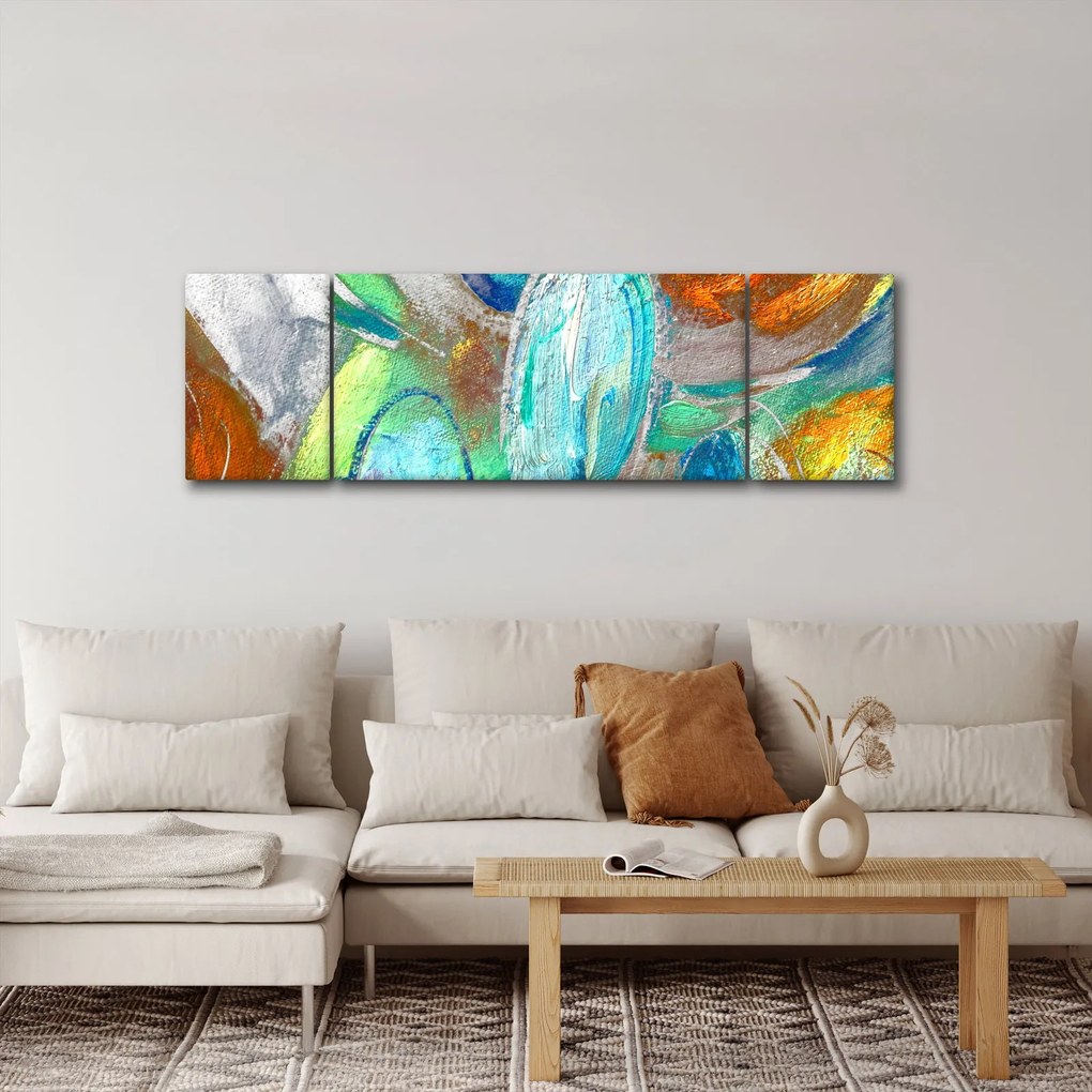 Obraz - Kolorowa abstrakcja (170x50 cm)