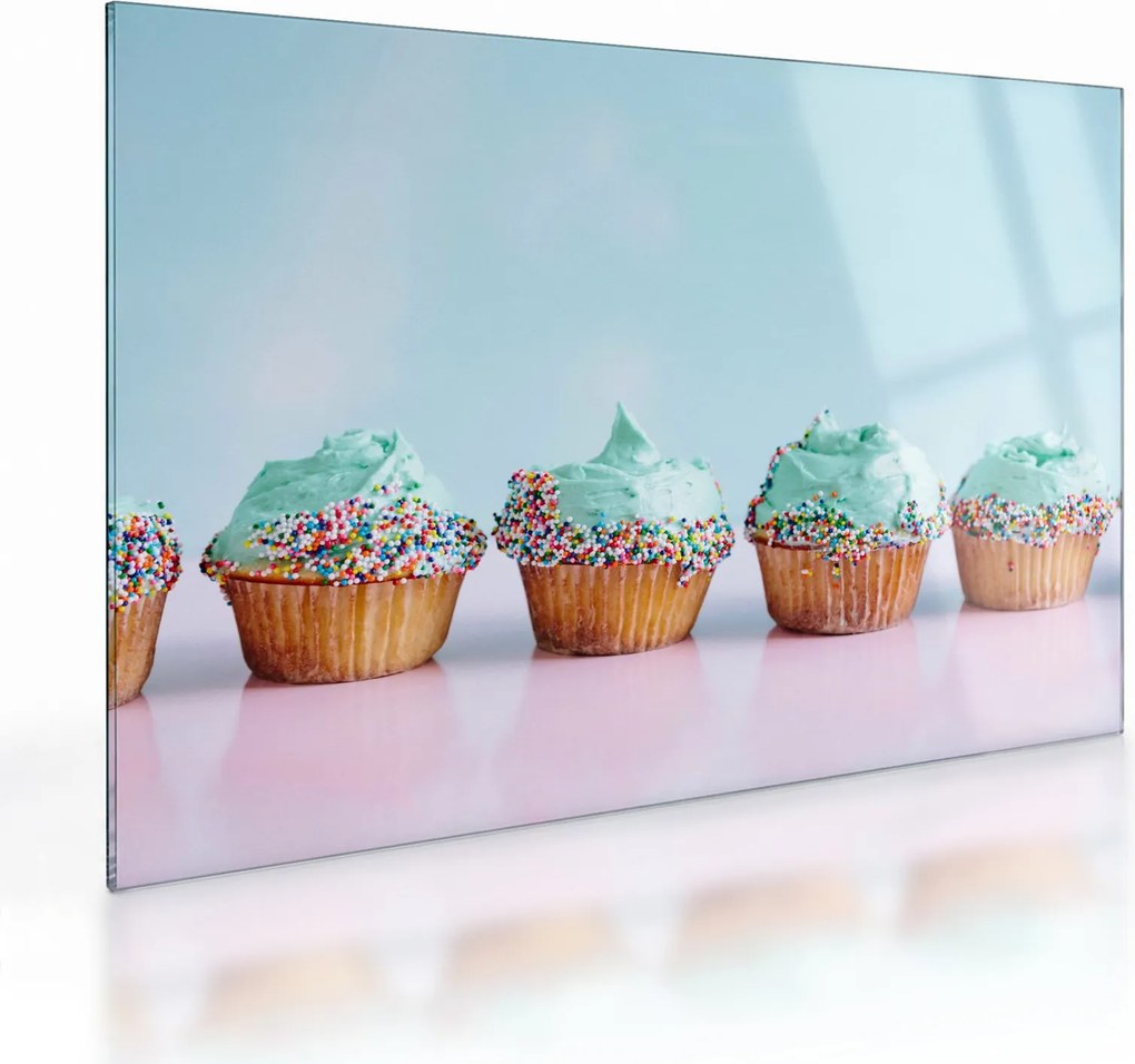 Obraz na szkle cupcakes (70x50 cm)