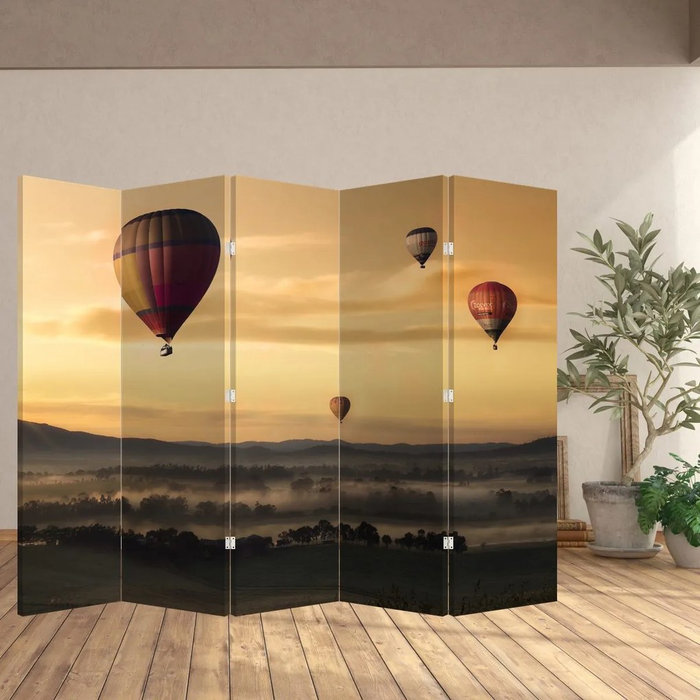 Parawan - Latające balony (210x170 cm)