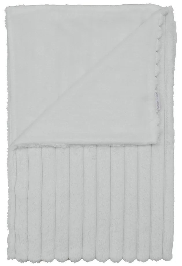 Biały koc z mikropluszu 130x170 cm Cosy Ribbed – Catherine Lansfield