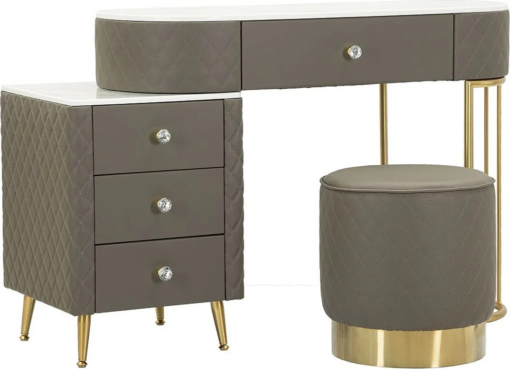 Konsola do Makijażu VKH20, Szary, 120x40x75 cm, Kendra Home