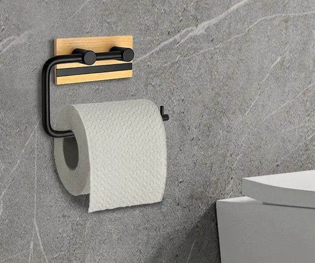 Czarny industrialny uchwyt ścienny na papier B5-E21