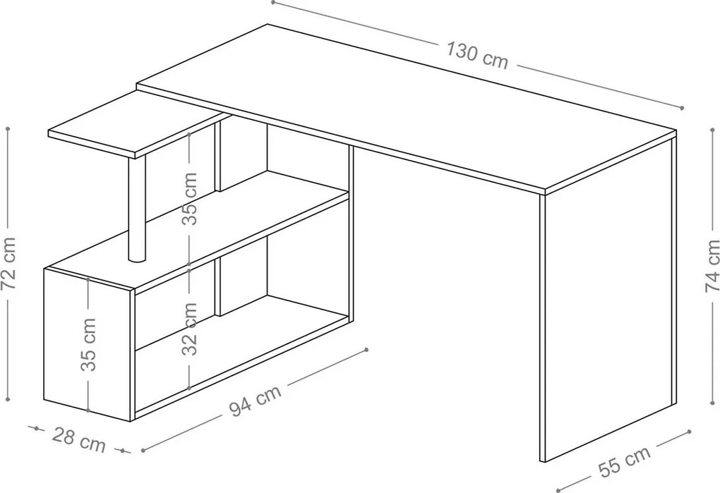 Biurko Gelincik White