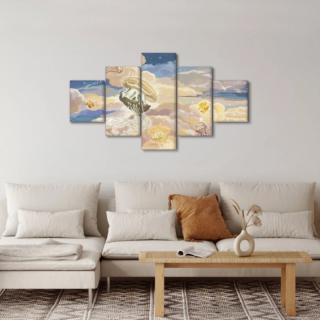 Obraz - Niebiańskie Meduzy (125x70 cm)