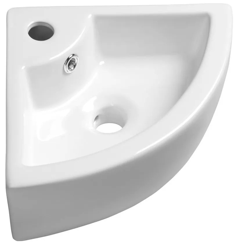 Biała ceramiczna umywalka 33x33 cm Gynt – Sapho